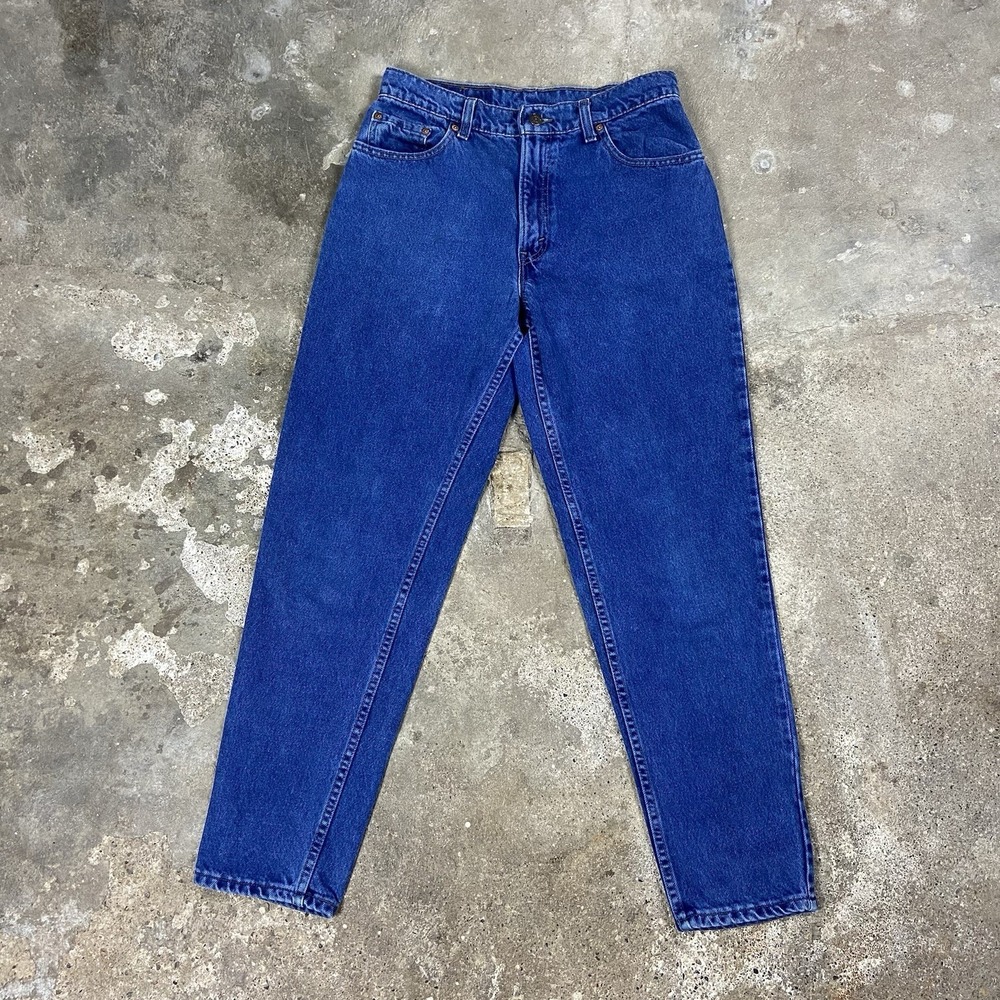 Vintage 90s Levi's XX Jeans Women's Size 11 Blue Overdye Medium Wash Tapered Leg